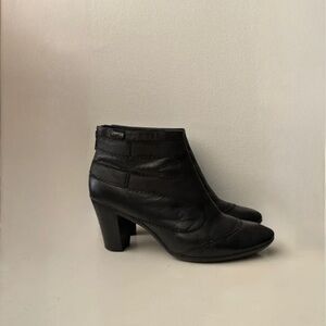 Camper Sophisticated Black Heeled Ankle Boots